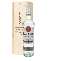 Bacardi Rum Fathers Day Gift In Wooden Box