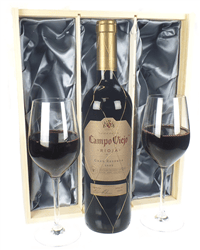 Campo Viejo Gran Reserva Wine and Glasses