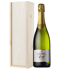 Cava Sparkling Wine Gift in Wooden Box