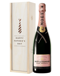 Moet et Chandon NV Rose Champagne Fathers Day Gift In Wooden Box