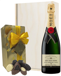 Personalised Champagne and Chocolates Gift Box