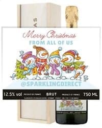 Personalised Christmas Champagne Snowman Gift