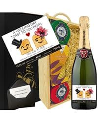 Personalised Mr & Mrs Wedding Toast Champagne and Cheese Gift Set
