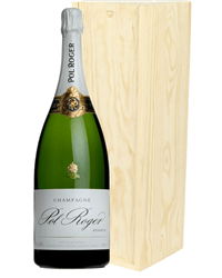 Pol Roger Champagne Magnum 150cl in Wooden Gift Box