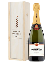 Taittinger Brut Champagne Fathers Day Gift In Wooden Box