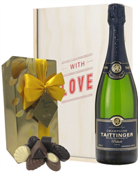 Taittinger Prelude Valentines Champagne and Chocolates Gift Box