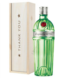 Tanqueray Ten Gin Thank You Gift In Wooden Box