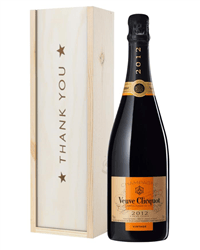 Veuve Clicquot Vintage Champagne Thank You Gift In Wooden Box