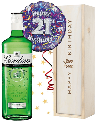 21st Birthday Gin and Balloon Gift