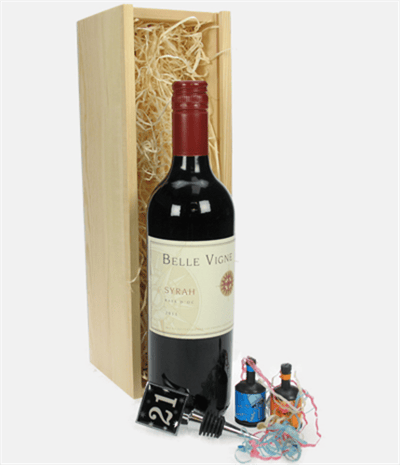21st Birthday Red Wine And Stopper Gift