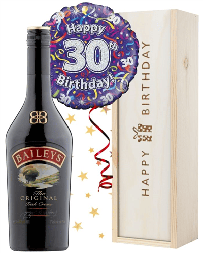 30th Birthday Baileys and Balloon Gift
