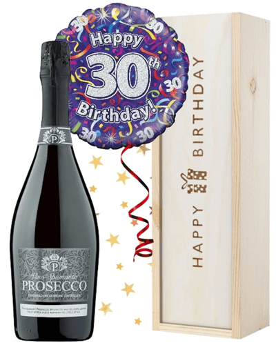 30th Birthday Prosecco and Balloon Gift