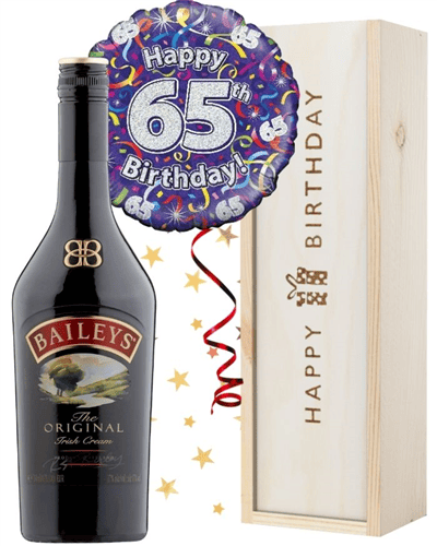 65th Birthday Baileys and Balloon Gift