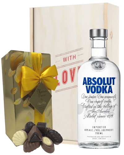 Absolut Vodka and Chocolates Valentines Gift