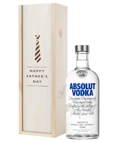 Absolut Vodka Fathers Day Gift In Wooden Box