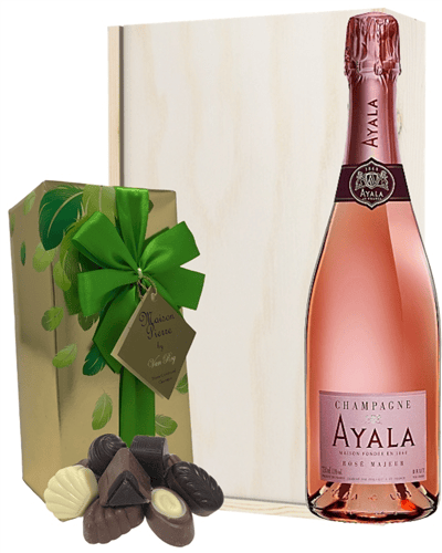 Ayala Rose Champagne & Belgian Chocolates Gift Box
