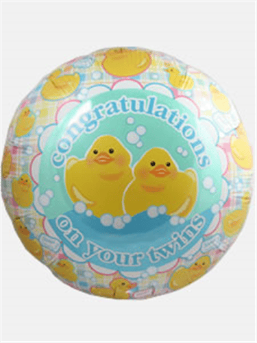 Baby Twins Helium Balloon Gift