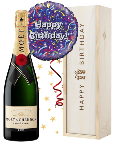 Birthday Champagne and Balloon Gift