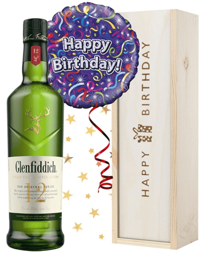 Birthday Single Malt Whisky and Balloon Gift