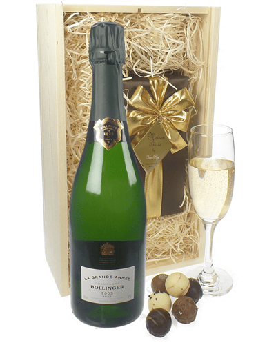 Bollinger Vintage Champagne & Belgian Chocolates Gift Box