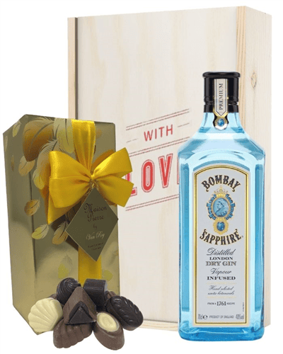 Bombay Sapphire Gin And Chocolates Valentines Gift