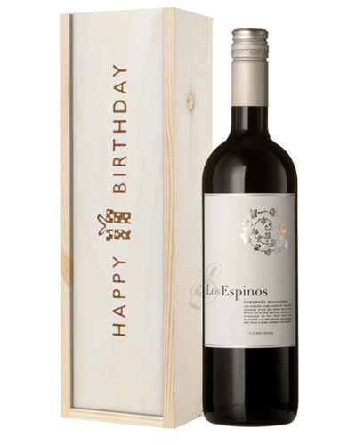 Cabernet Sauvignon Chilean Red Wine Birthday Gift In Wooden Box