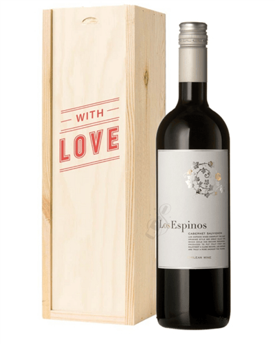 Cabernet Sauvignon Chilean Red Wine Valentines With Love Special Gift Box