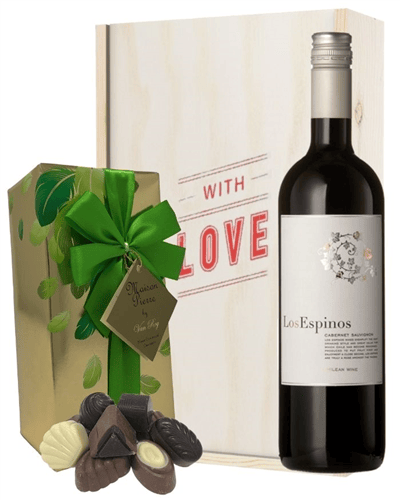 Cabernet Sauvignon Valentines Wine and Chocolates Gift Set
