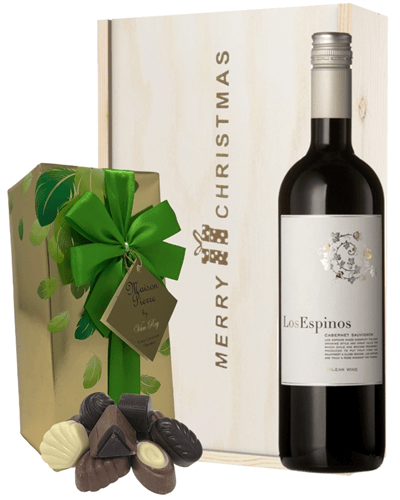 Cabernet Sauvignon Wine and Chocolates Christmas Gift Set