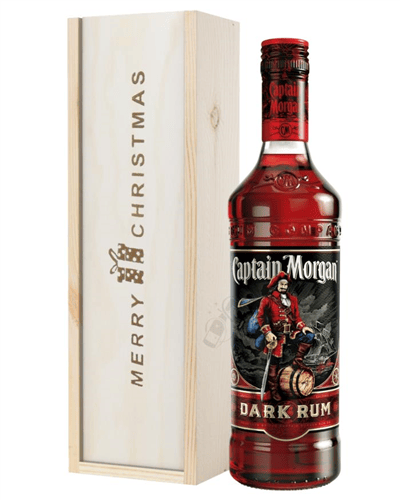 Captain Morgan Rum Christmas Gift In Wooden Box