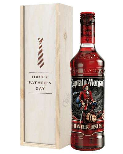 Captain Morgan Rum Fathers Day Gift In Wooden Box