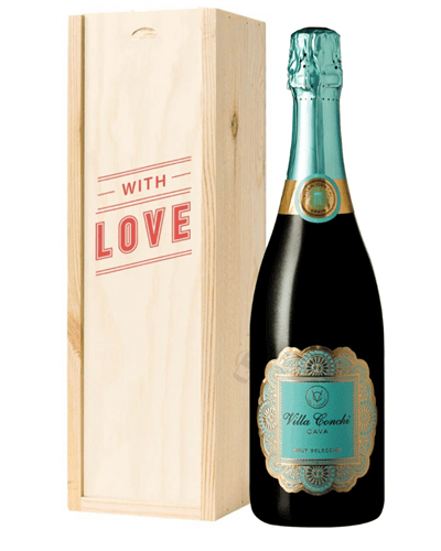 Cava Valentines With Love Special Gift Box