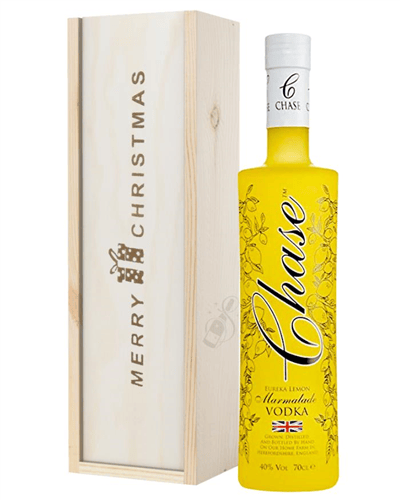 Chase Eureka Lemon Marmalade Vodka Christmas Gift In Wooden Box