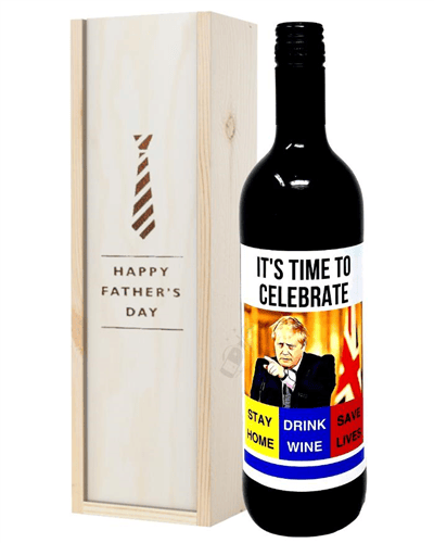 Fathers Day Quarantine Red Wine Gift