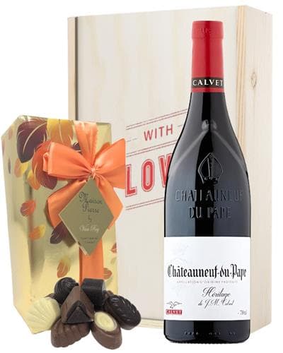 Chateauneuf Du Pape and Chocolate Valentines Gift