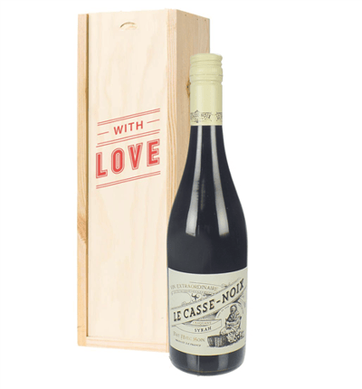 French Syrah Red Wine Valentines With Love Special Gift Box
