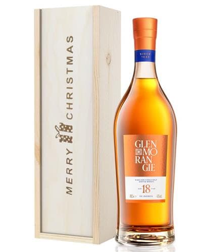 Glenmorangie 18 Year Old Single Malt Whisky Christmas Gift In Wooden Box