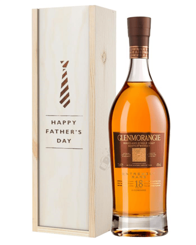 Glenmorangie 18 Year Old Single Malt Whisky Fathers Day Gift In Wooden Box