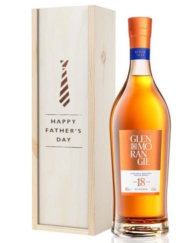 Glenmorangie 18 Year Old Single Malt Whisky Fathers Day Gift In Wooden Box