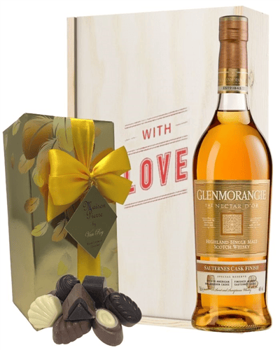 Glenmorangie Nectar Dor Whisky and Chocolates Valentines Gift