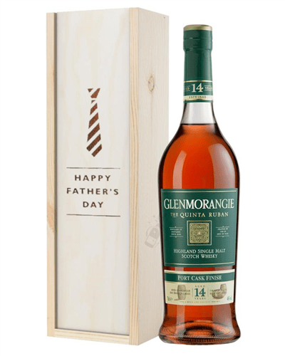 Glenmorangie Quinta Ruban Malt Whisky Fathers Day Gift In Wooden Box
