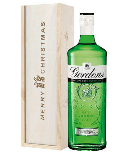 Gordons Gin Christmas Gift In Wooden Box