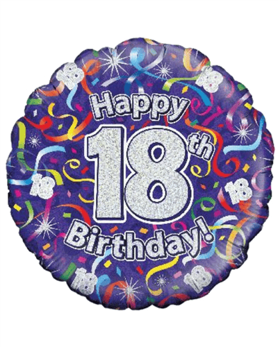 Happy 18th Birthday Helium Balloon Gift