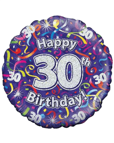 Happy 30th Birthday Helium Balloon Gift