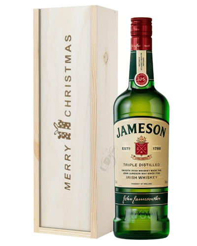 Jameson Irish Whiskey Christmas Gift In Wooden Box