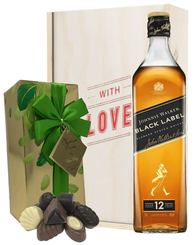 Johnnie Walker Black Label Whisky And Chocolates Valentines Gift