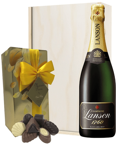 Lanson Champagne & Belgian Chocolates Gift Box