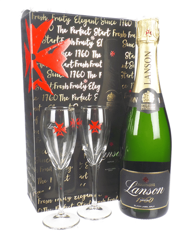 Lanson Champagne Branded Flute Set