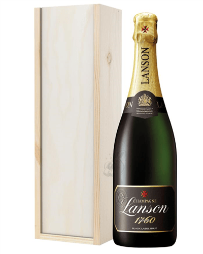 Lanson Champagne Gift in Wooden Box