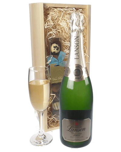 Lanson Gold Label Champagne and Chocolates Gift Set